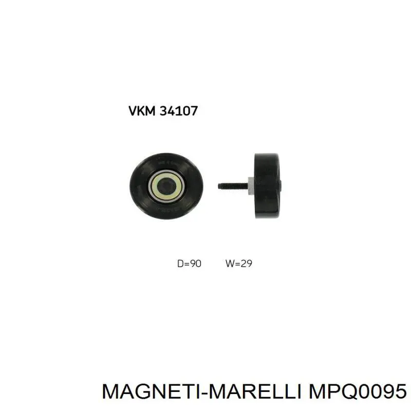 MPQ0095 Magneti Marelli Polea guía correa poli V