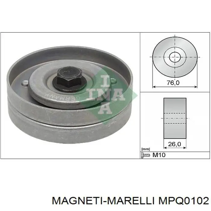 MPQ0102 Magneti Marelli polea tensora correa poli v