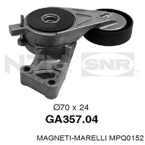Comprar MPQ0152 Magneti Marelli Polea tensora, correa poli V