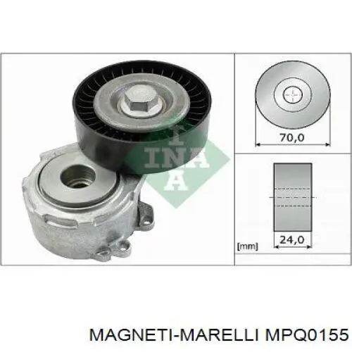 MPQ0155 Magneti Marelli polea tensora correa poli v