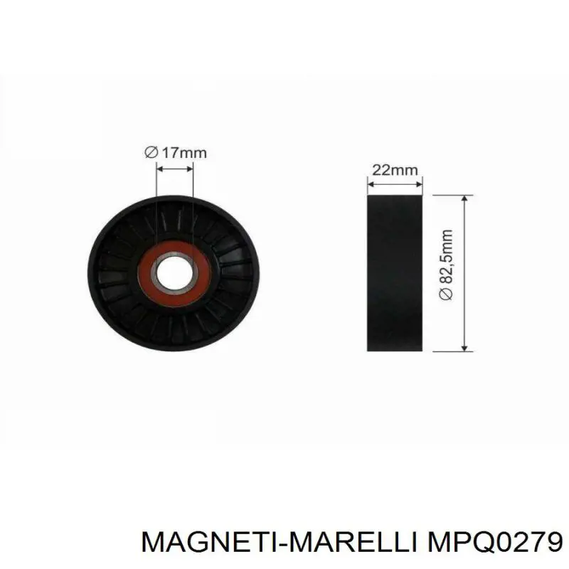 MPQ0279 Magneti Marelli tensor de correa, correa poli v