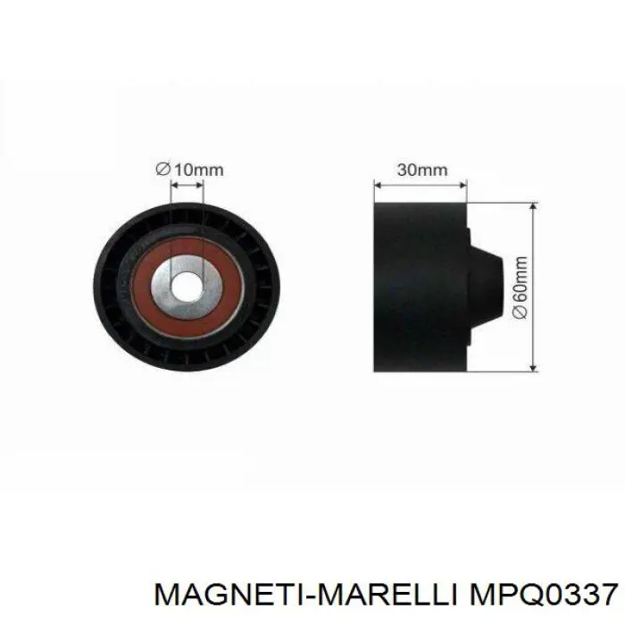 Polea inversión / guía, correa poli V MPQ0337 Magneti Marelli