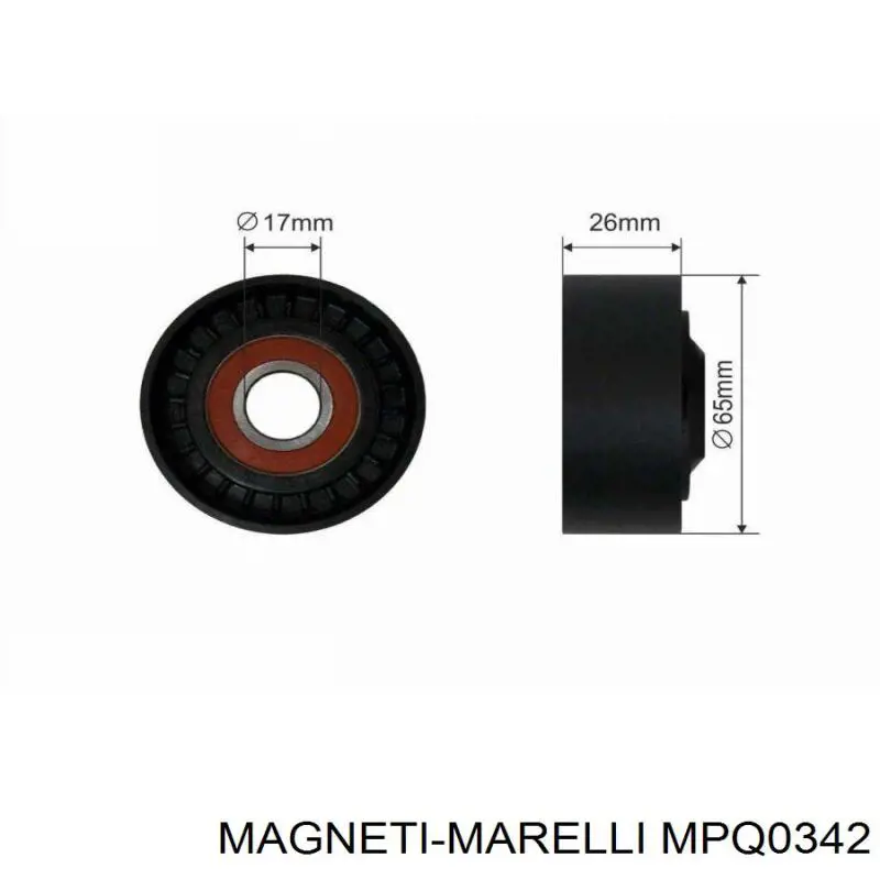 Polea tensora correa poli V MPQ0342 Magneti Marelli