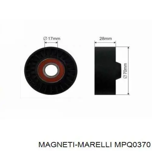 MPQ0370 Magneti Marelli tensor de correa, correa poli v