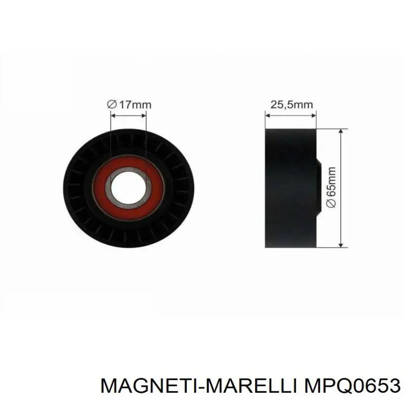 MPQ0653 Magneti Marelli polea tensora correa poli v