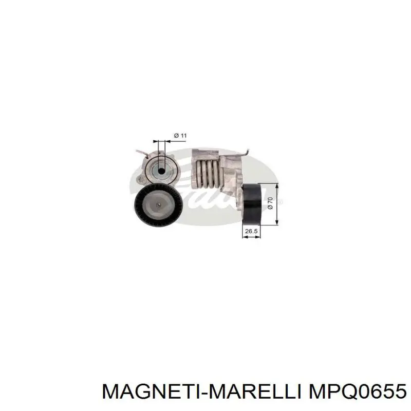 Polea tensora correa poli V MPQ0655 Magneti Marelli