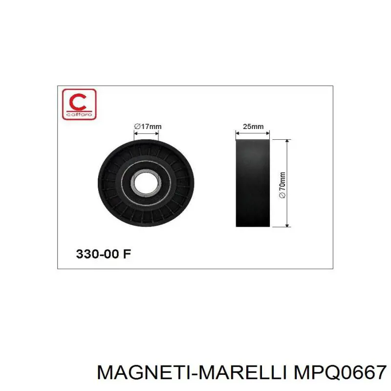Rodillo tensor correa poli V Magneti Marelli MPQ0667 precio, desde 12,06 EUR
