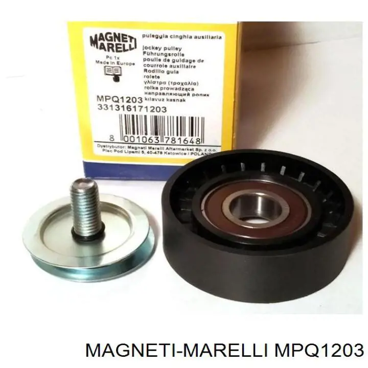 Polea inversión / guía, correa poli V MPQ1203 Magneti Marelli