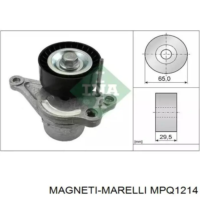 MPQ1214 Magneti Marelli rodillo, correa trapecial poli v