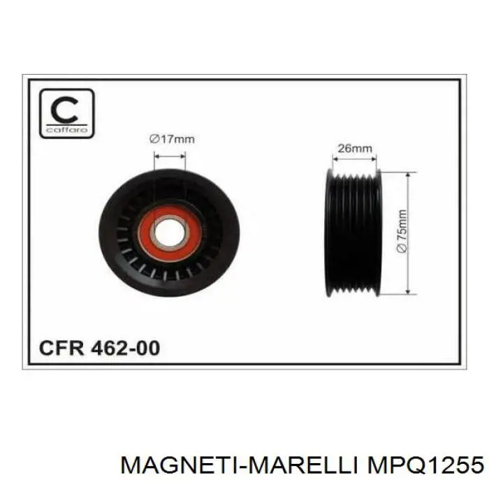 MPQ1255 Magneti Marelli Polea guía correa poli V