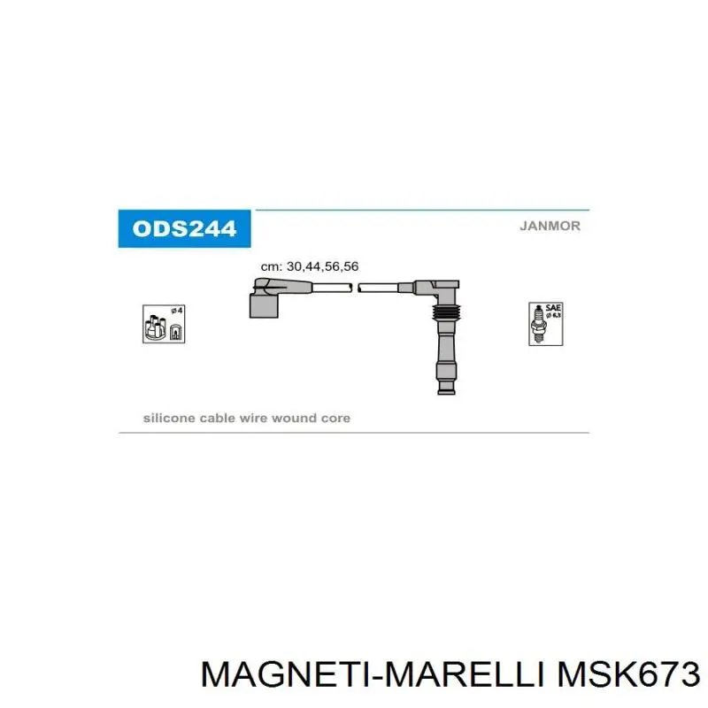 MSK673 Magneti Marelli juego de cables de encendido