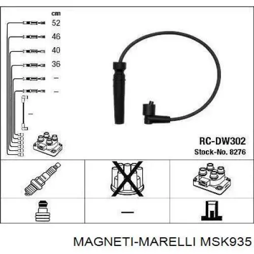 MSK935 Magneti Marelli juego de cables de encendido