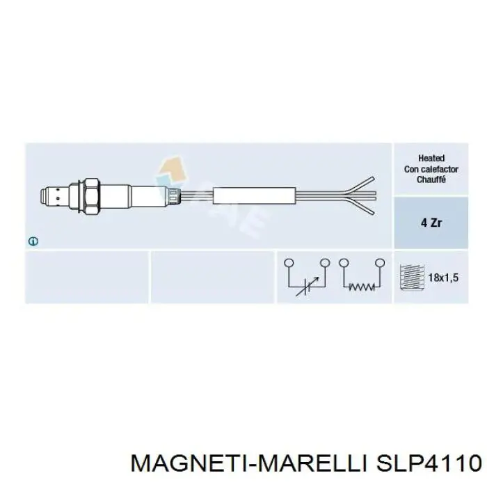 SLP4110 Magneti Marelli Sonda lambda de oxígeno posterior al catalizador