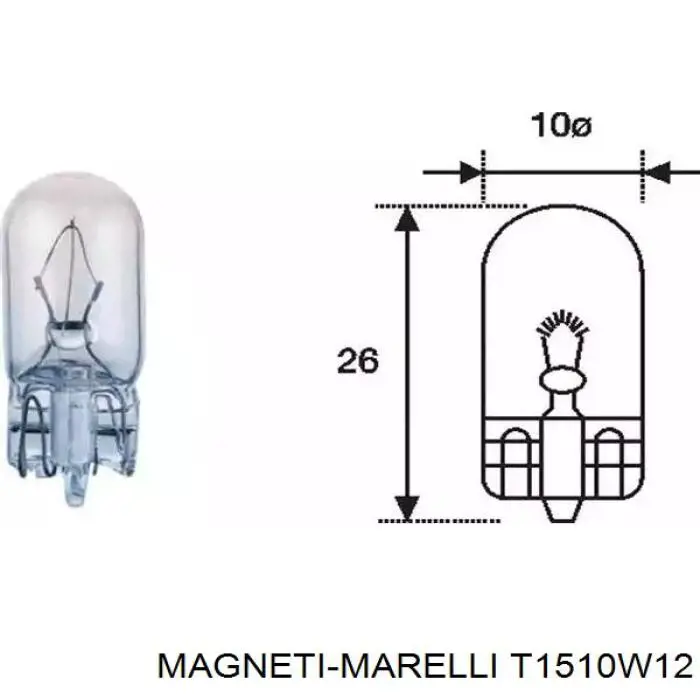 Bombilla de faro Magneti Marelli T1510W12 precio, desde 2,46 EUR