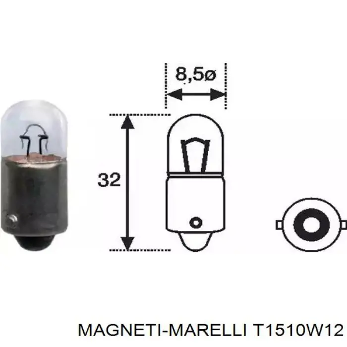 T15 10W 12 Magneti Marelli bombilla