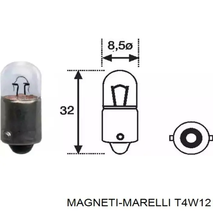 Bombilla T4W12 Magneti Marelli