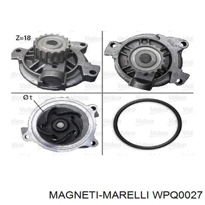 WPQ0027 Magneti Marelli bomba de agua
