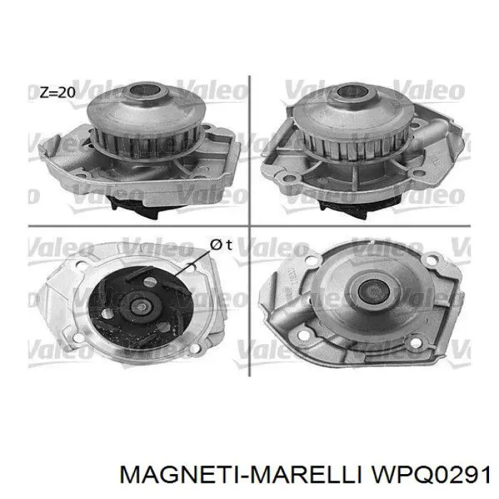 WPQ0291 Magneti Marelli bomba de agua