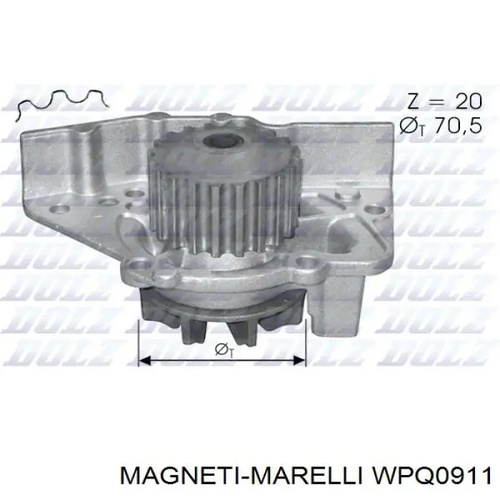WPQ0911 Magneti Marelli bomba de agua