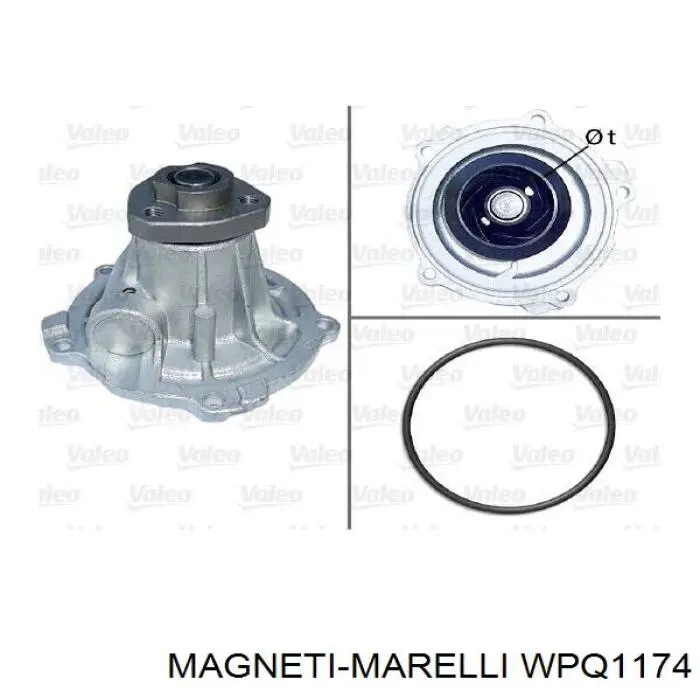WPQ1174 Magneti Marelli bomba de agua