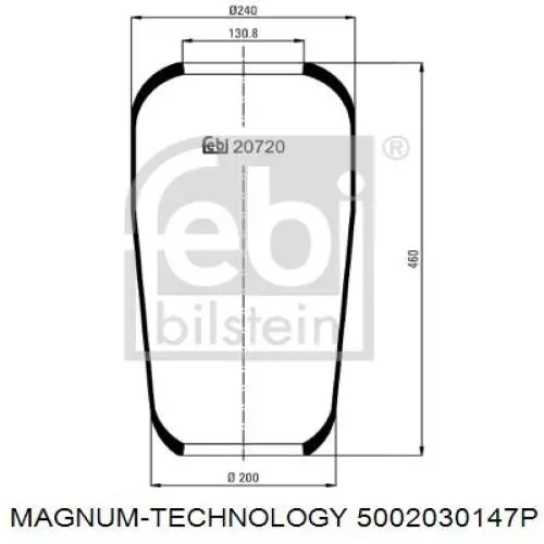 Comprar 5002030147P Magnum Technology Bolsa neumática del eje