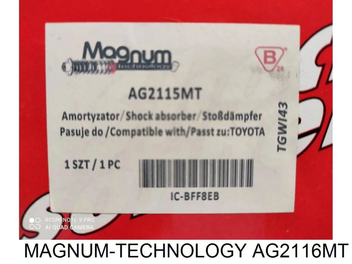 Comprar AG2116MT Magnum Technology Amortiguador trasero
