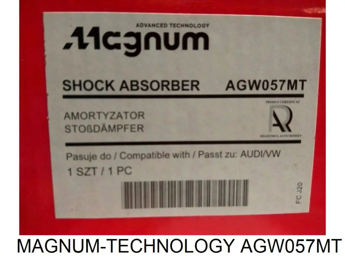 AGW057MT Magnum Technology Amortiguador frontal
