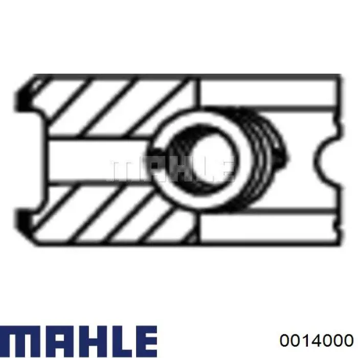 0014000 Mahle Original pistón completo para 1 cilindro, std