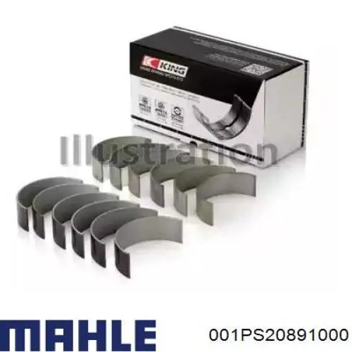 001PS20891000 Mahle Original Juego de cojinetes de biela, estándar (STD)