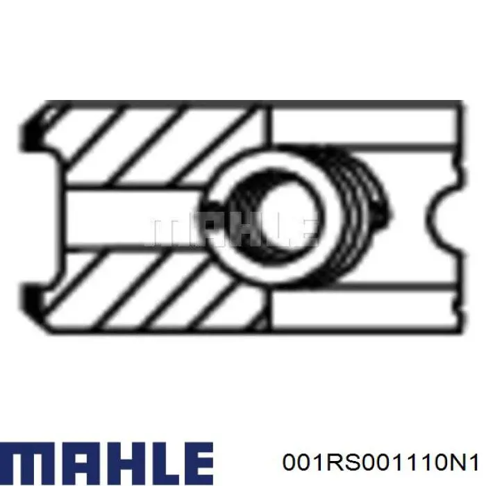 001RS001110N1 Mahle Original juego de aros de pistón para 1 cilindro, cota de reparación +0,25 mm