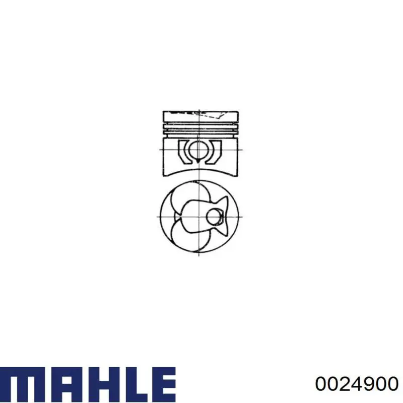 002 49 00 Mahle Original pistón completo para 1 cilindro, std