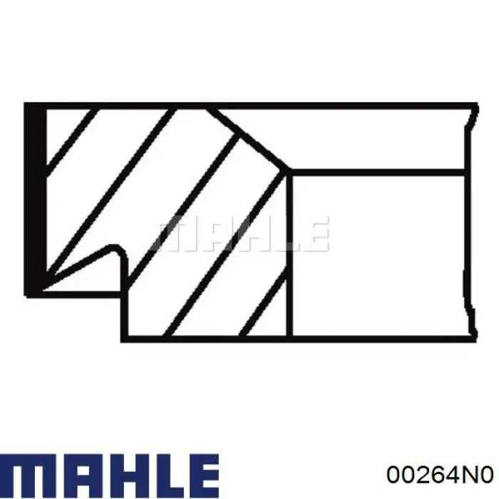 00264N0 Mahle Original juego segmentos émbolo, compresor, para 1 cilindro, std