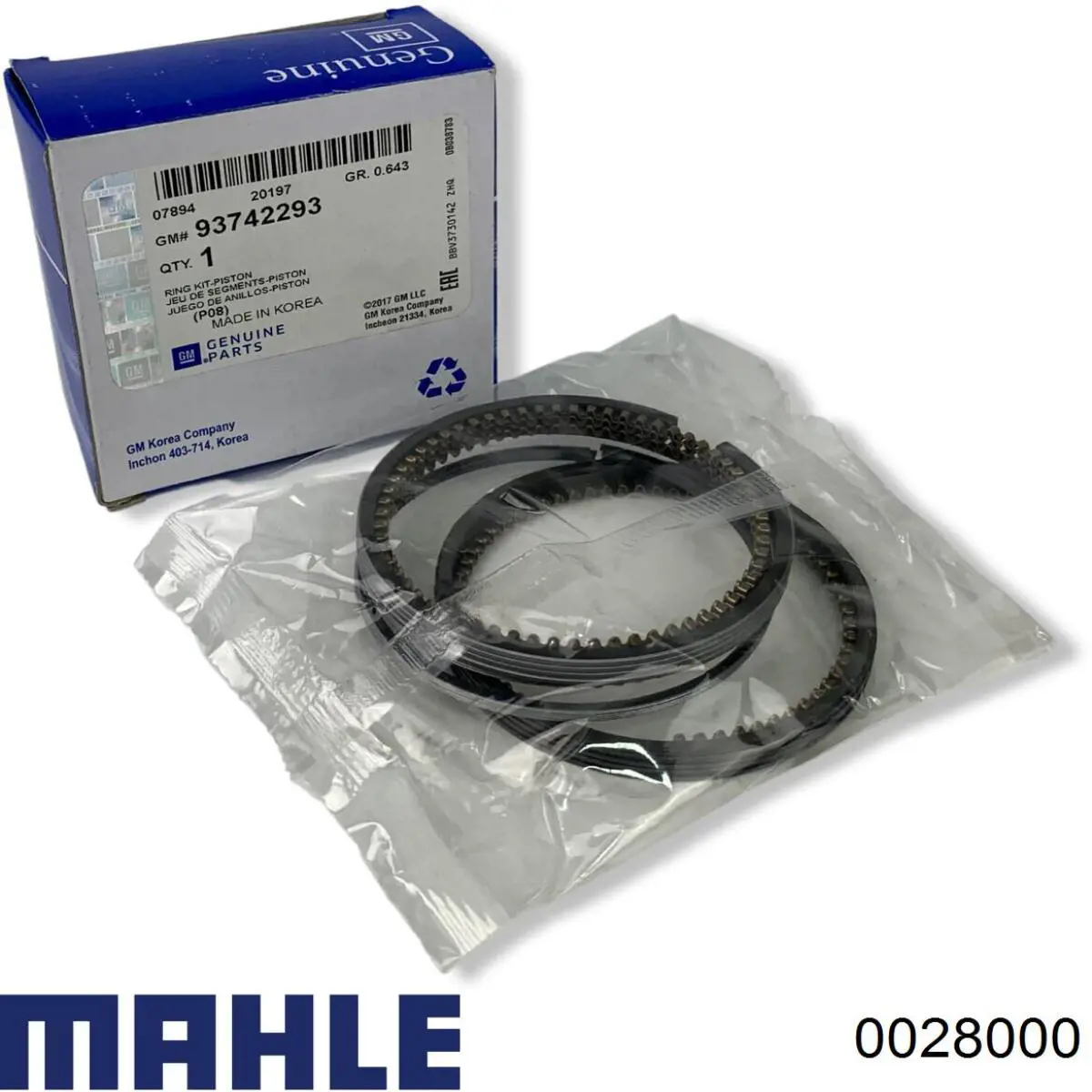 0028000 Mahle Original Pistón para cilindro