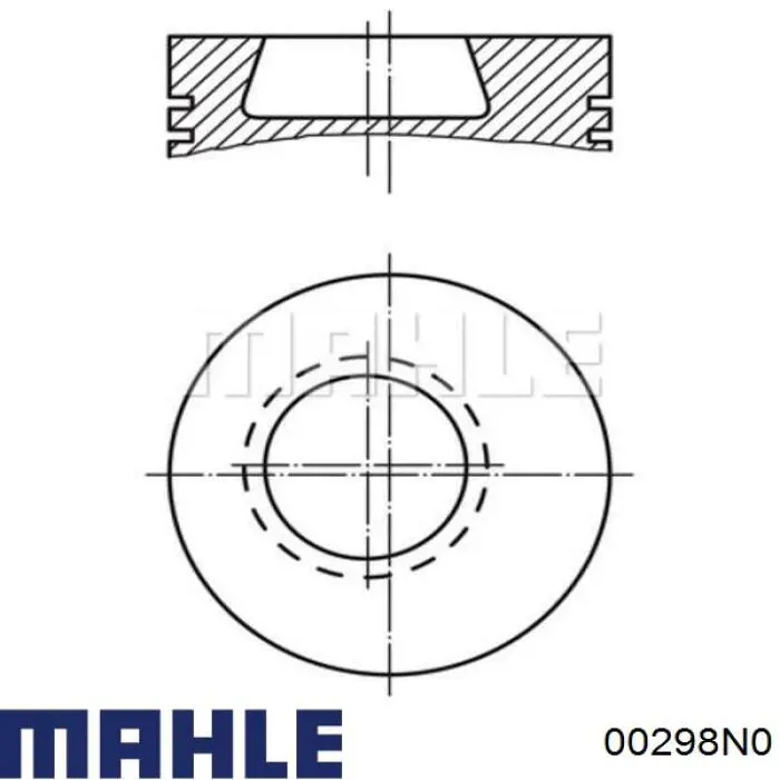 00298N0 Mahle Original aros de pistón para 1 cilindro, std