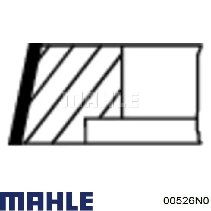 00526N0 Mahle Original Juego de aros de pistón para compresor, 1 cilindro, STD