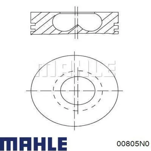 008 05 N0 Mahle Original juego de aros de pistón para 1 cilindro, std