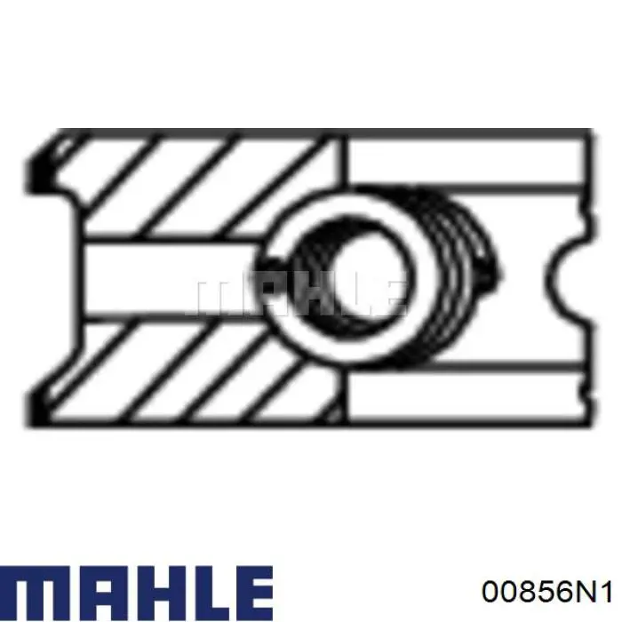 Juego de aros de pistón para 1 cilindro, sobremedida (+0,50 mm) 00856N1 Mahle Original