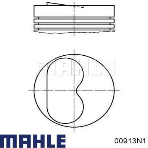 009 13 N1 Mahle Original juego de aros de pistón para 1 cilindro, cota de reparación +0,50 mm