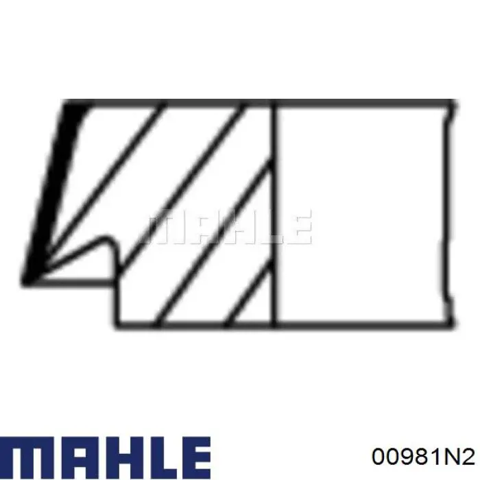 00981N2 Mahle Original juego de aros de pistón de motor, cota de reparación +0,75 mm