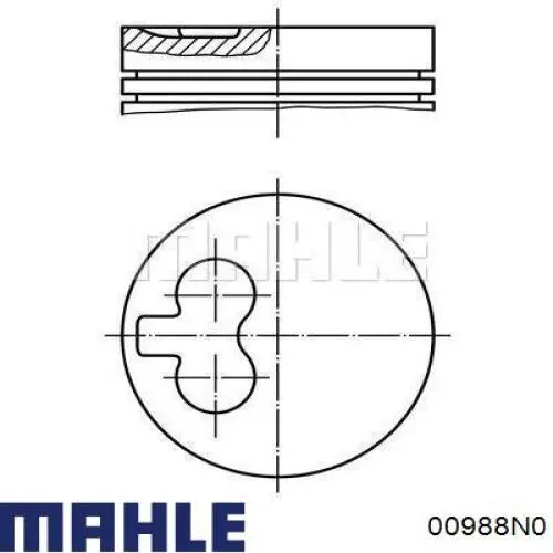 00988N0 Mahle Original aros de pistón para 1 cilindro, std