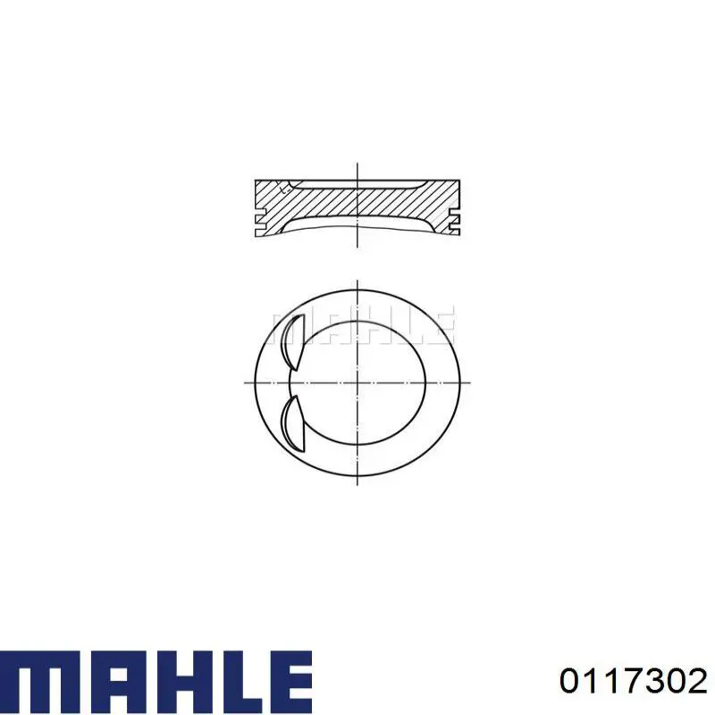 0117302 Mahle Original pistón completo para 1 cilindro, cota de reparación + 1,00 mm