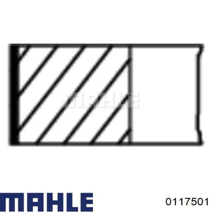 0117501 Mahle Original Pistón completo para 1 cilindro, segunda reparación (+0,50 mm)