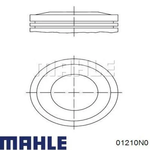 01210N0 Mahle Original aros de pistón para 1 cilindro, std