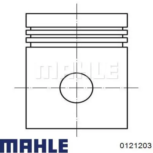 012 12 03 Mahle Original pistón completo para 1 cilindro, cota de reparación + 0,50 mm