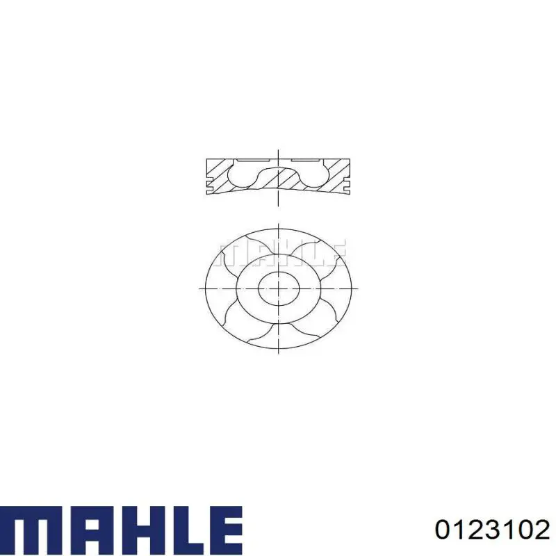 012 31 02 Mahle Original pistón completo para 1 cilindro, cota de reparación + 0,50 mm