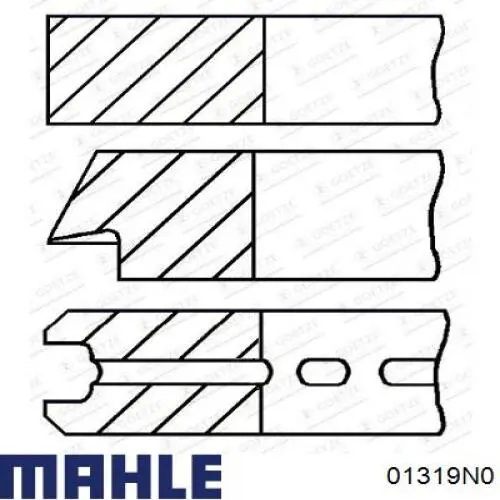 01319N0 Mahle Original juego de aros de pistón para 1 cilindro, std