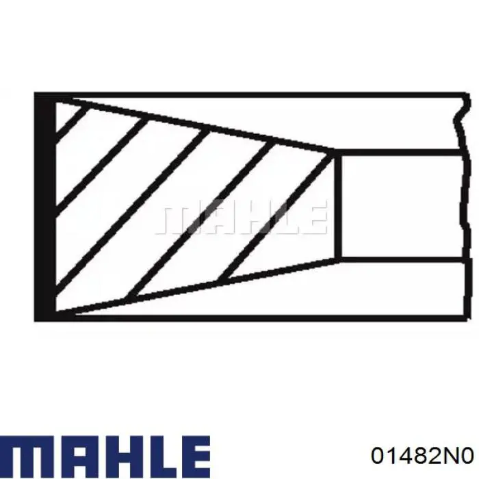 Aros de pistón para 1 cilindro, STD 01482N0 Mahle Original