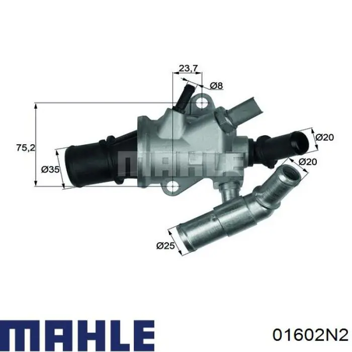 01602N2 Mahle Original juego de aros de pistón para 1 cilindro, cota de reparación +0,50 mm