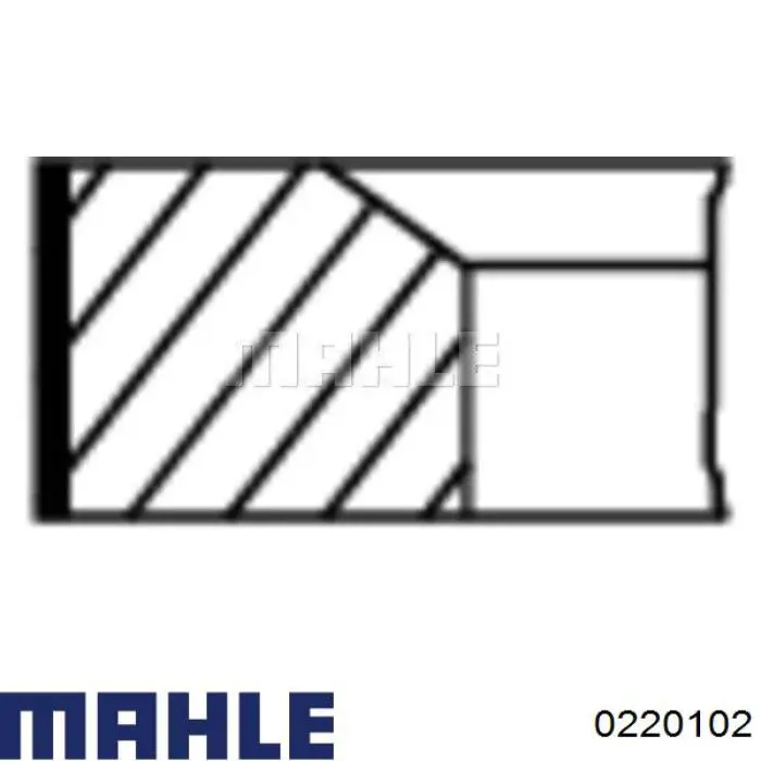 0220102 Mahle Original Pistón completo para 1 cilindro, segunda reparación (+0,50 mm)