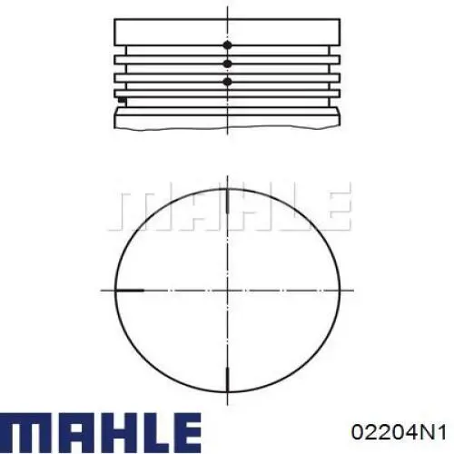 Comprar 02204N1 Mahle Original Juego de aros de pistón para motor, sobremedida (+0,50 mm)